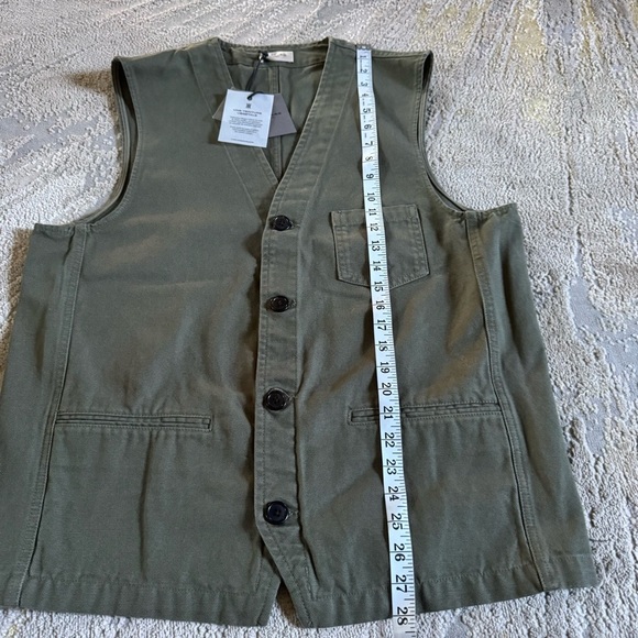 Lafaurie Daniel Vest green khaki canvas safari outdoor button front XXL new - Picture 9 of 10